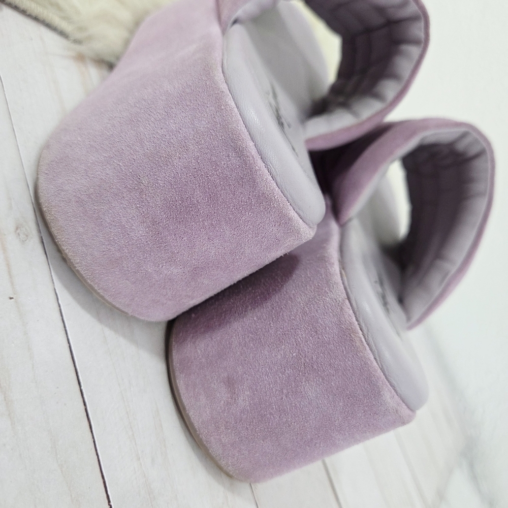 Free People Almost Paradise Flatform Sandals Orchid Purple Suede Pastel Size 37 - Picture 9 of 11